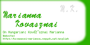 marianna kovasznai business card